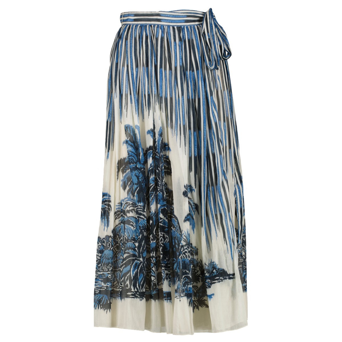 Dior Summer 2021 Dior Palms Mid-length Skirt - Size 36 ○ Labellov