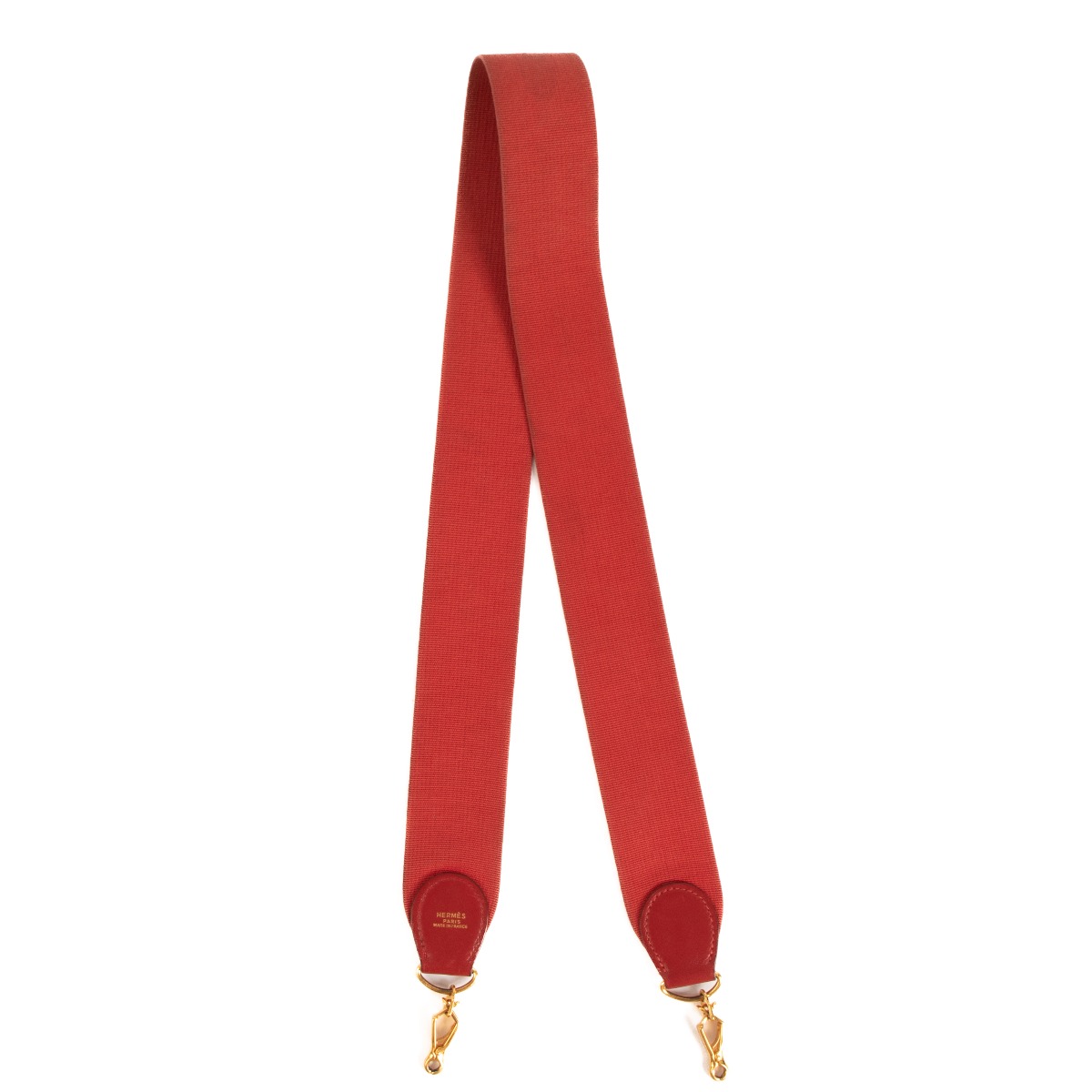 Hermès Red Canvas Bag Strap 50mm ○ Labellov ○ Buy and Sell