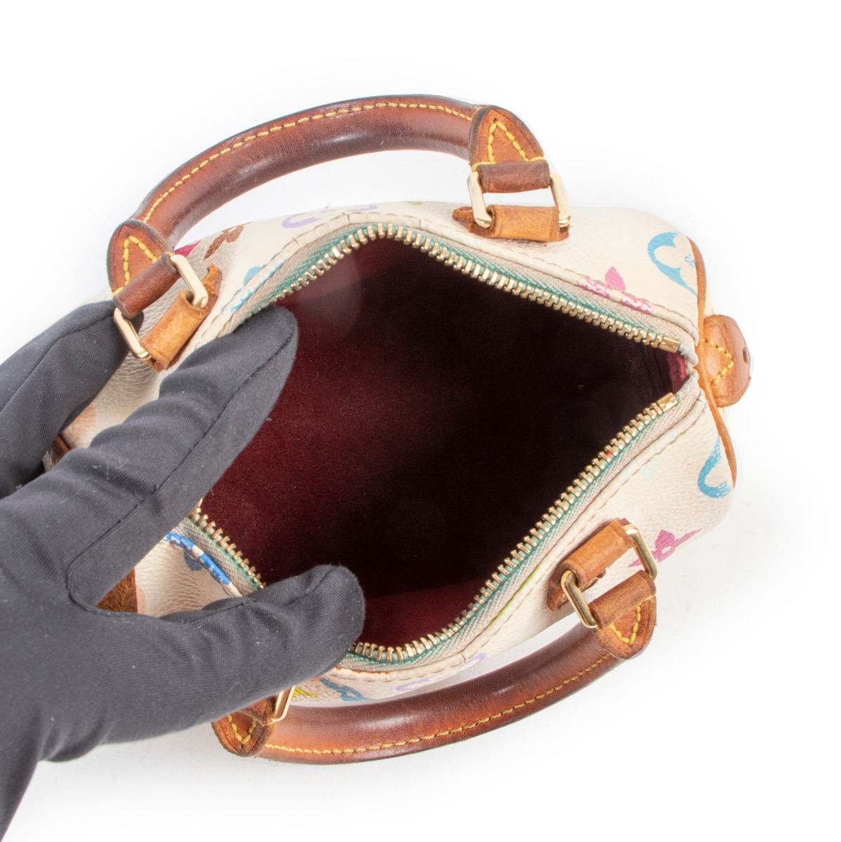 Louis vuitton multicolor hotsell mini speedy white