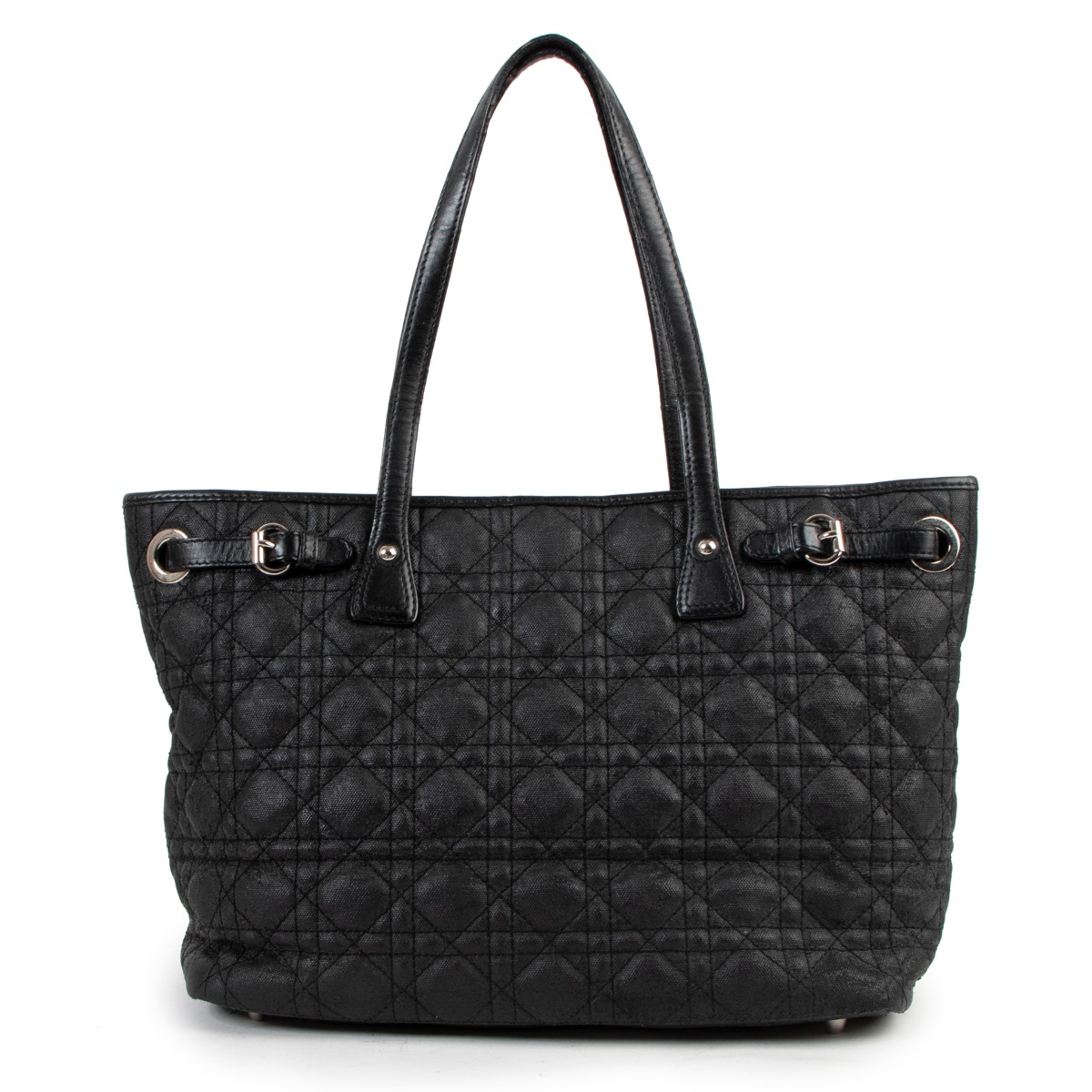 Christian Dior Black Panarea Medium Tote Bag Labellov Buy and Sell Authentic Luxury