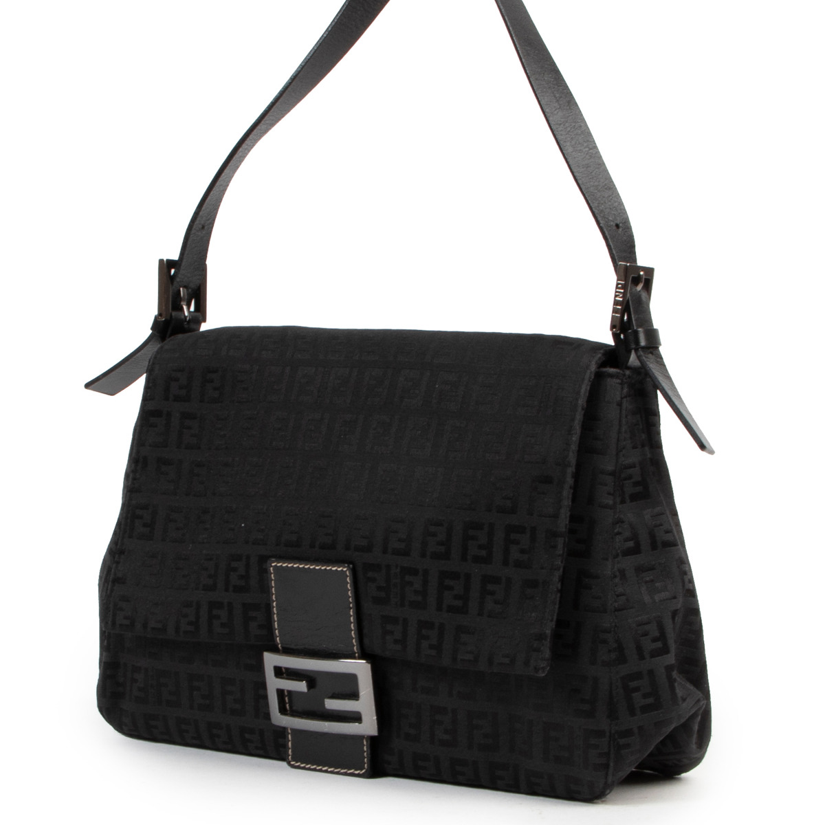 Fendi Black Monogram Shoulder bag Labellov Buy and Sell