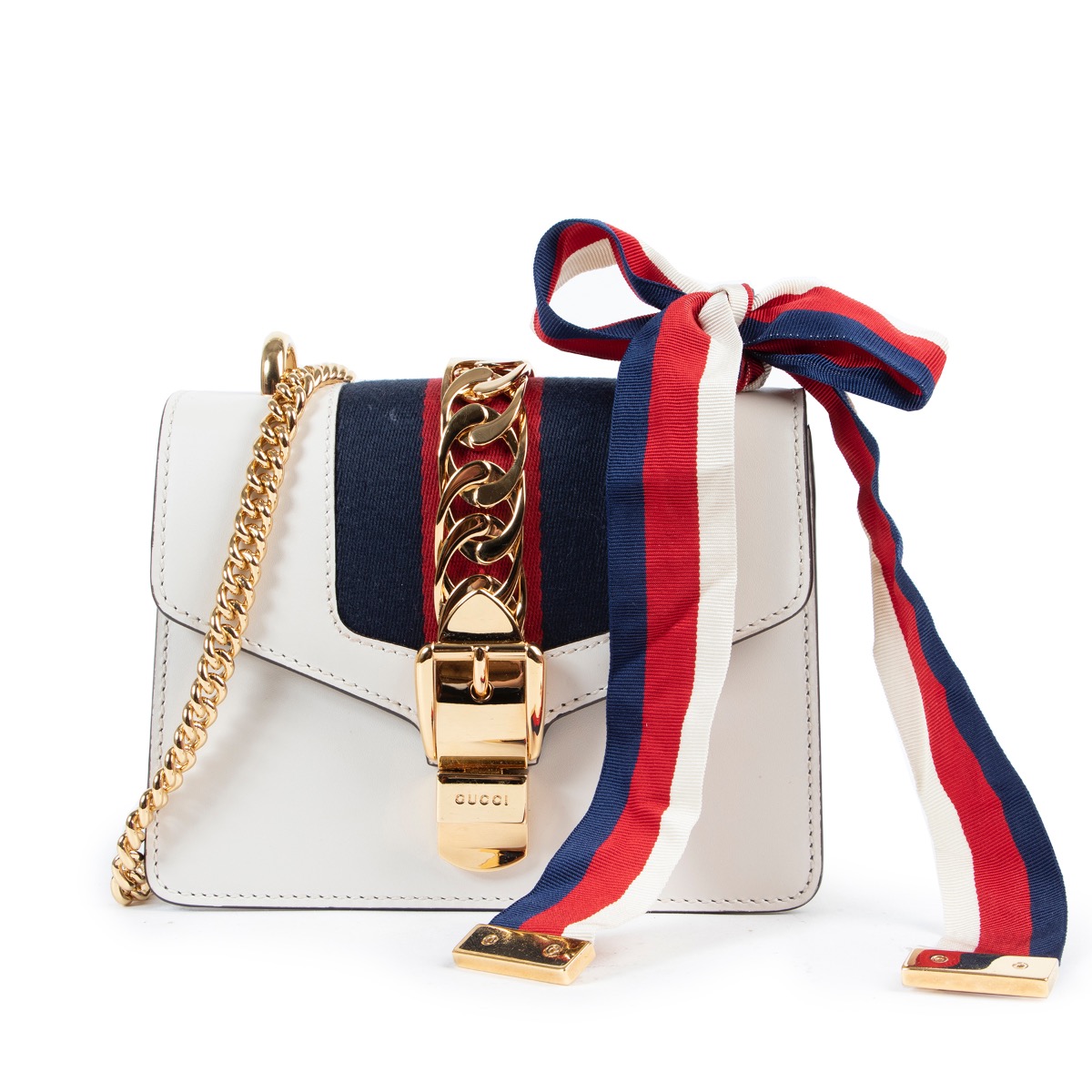 Gucci White Sylvie Mini Crossbody Bag ○ Labellov ○ Buy and Sell Authentic  Luxury
