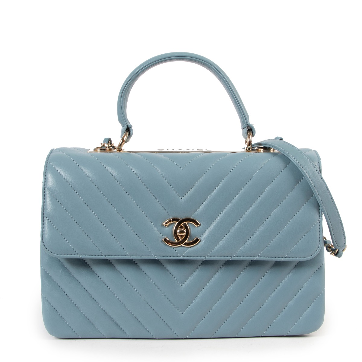 Chanel top sales handle chevron