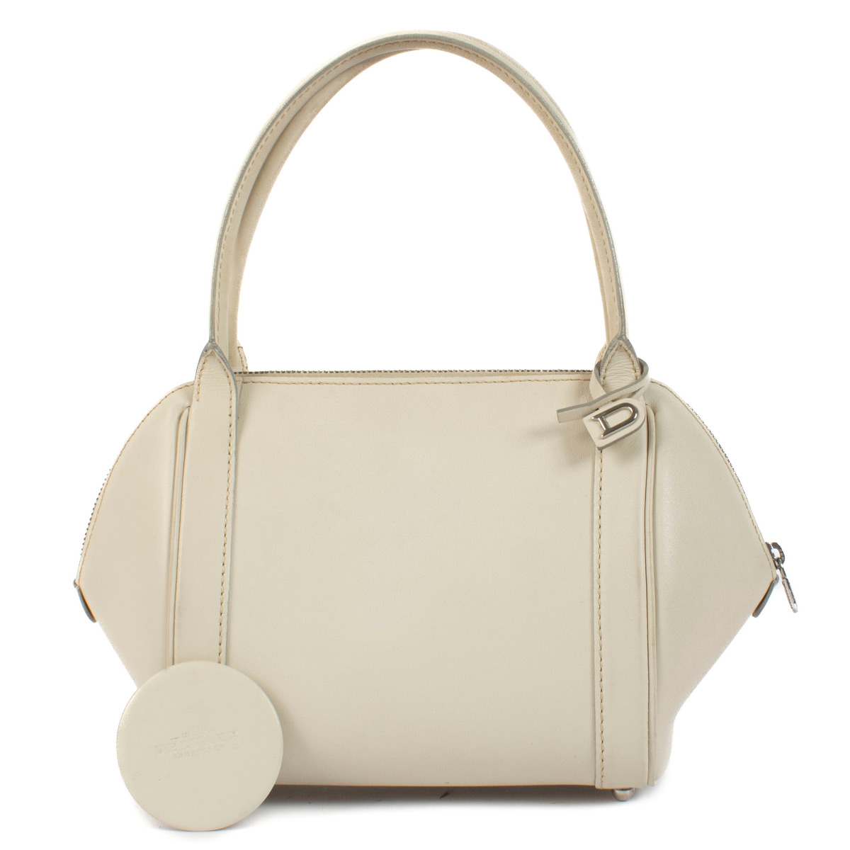 ◆Valluat◆ DELLUA MINI BAG WHITE BEIGE [正規品/関税込] ll00674_delvaux_white_top_hand
