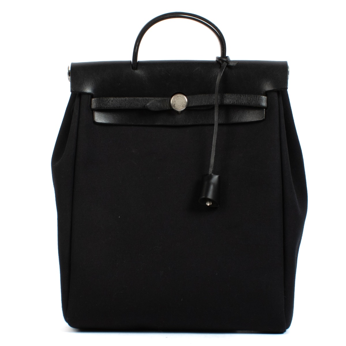 Hermes Black Herbag Backpack Labellov Buy and Sell Authentic Luxury