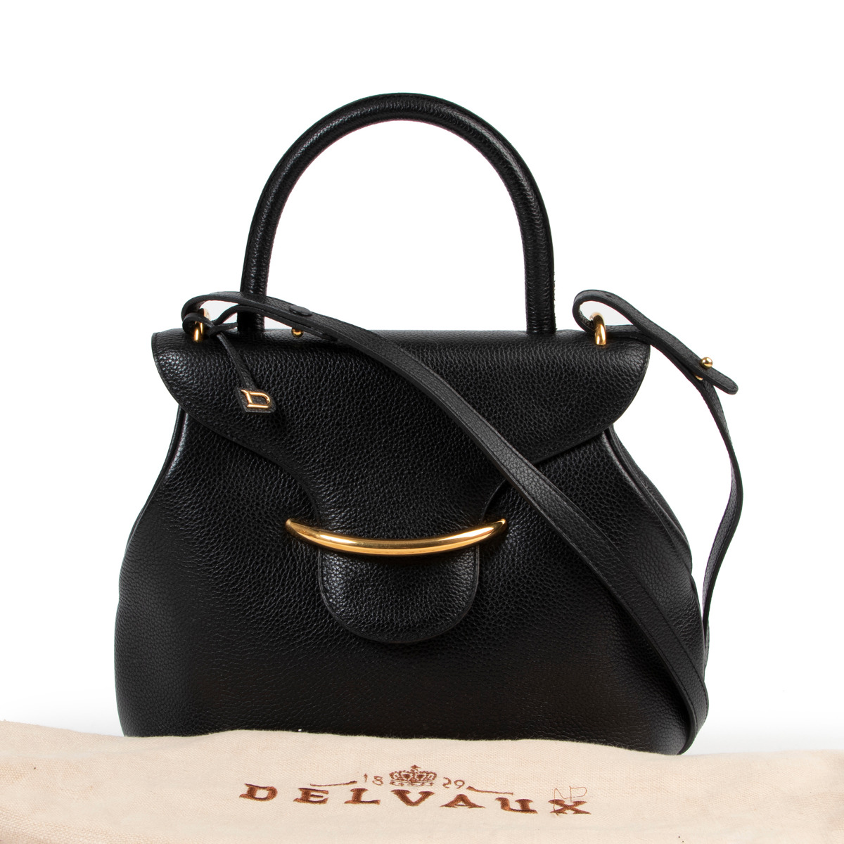 Delvaux Black Top Handle Bag ○ Labellov ○ Buy and Sell