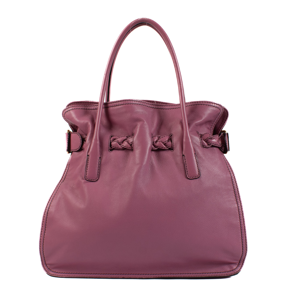 Valentino Garavani Purple Leather Top Handle Bag ○ Labellov