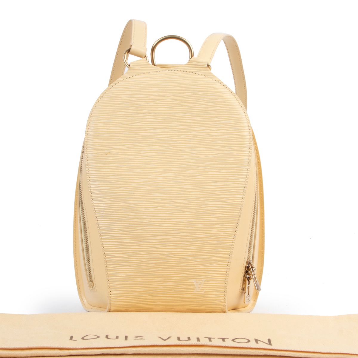 Mabillon leather backpack Louis Vuitton Yellow in Leather - 25098489