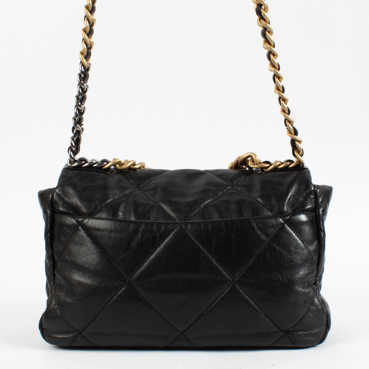 Chanel Black Shiny Goatskin Large 19 Bag ○ Labellov ○ Buy