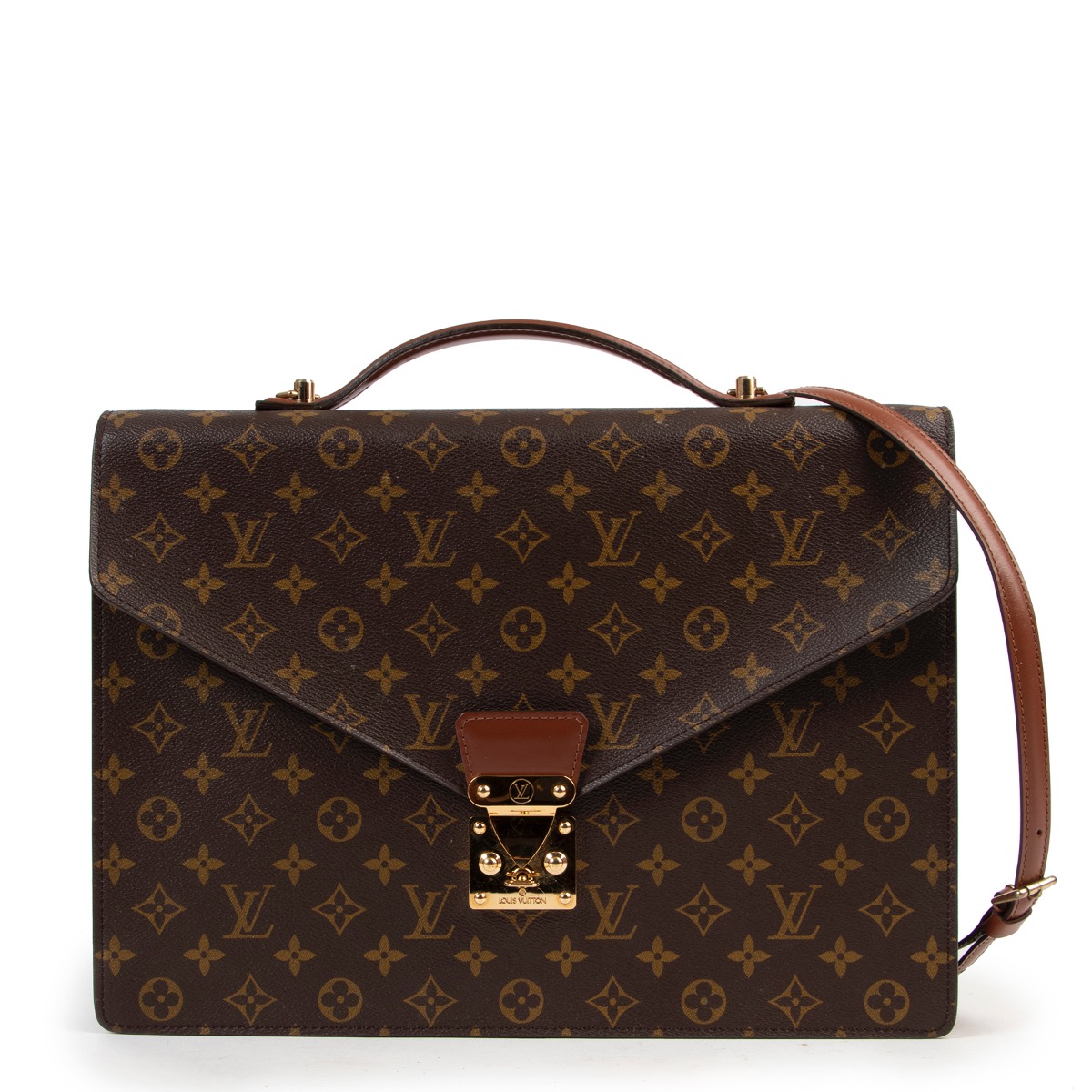 LOUIS VUITTON Monogram Porte Documents Bandouliere Briefcase