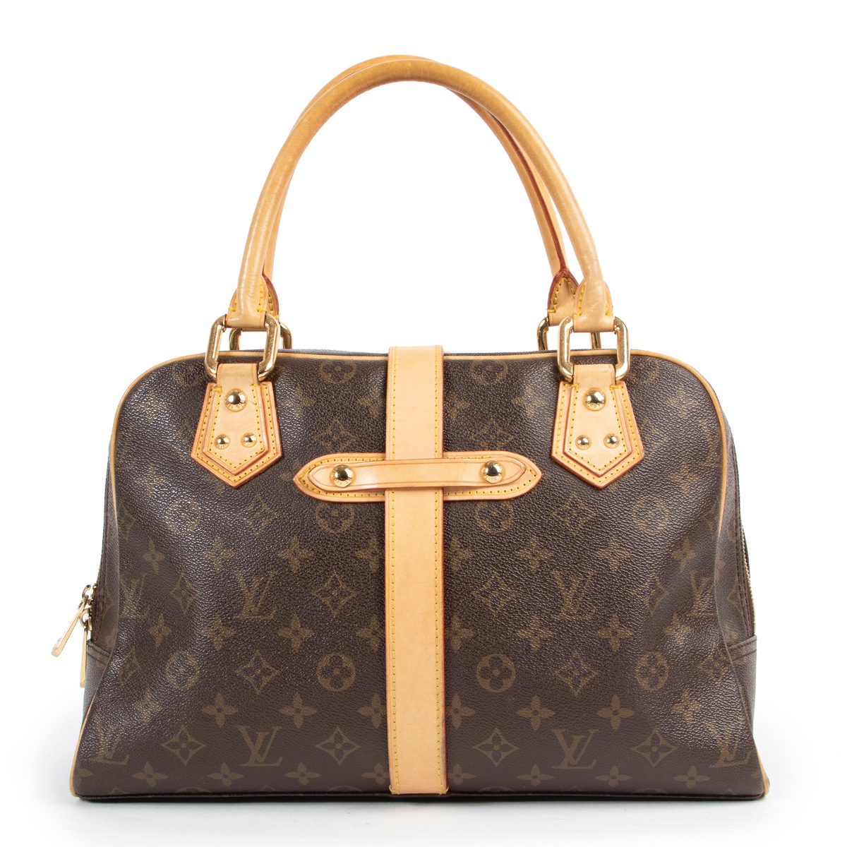 Louis Vuitton Manhattan shoulder bag in brown monogram canvas and