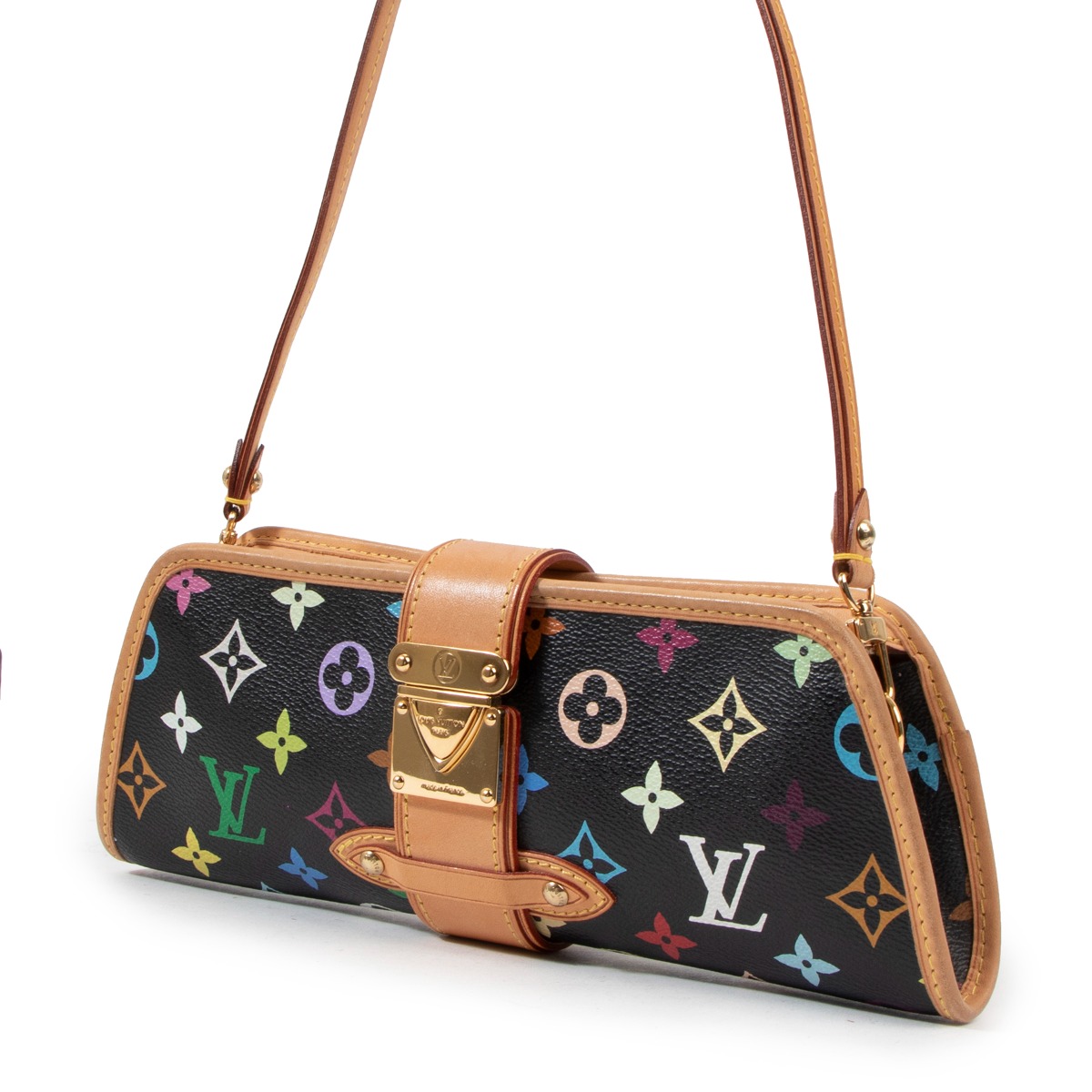 Louis Vuitton Black Monogram Multicolore Takashi Murakami