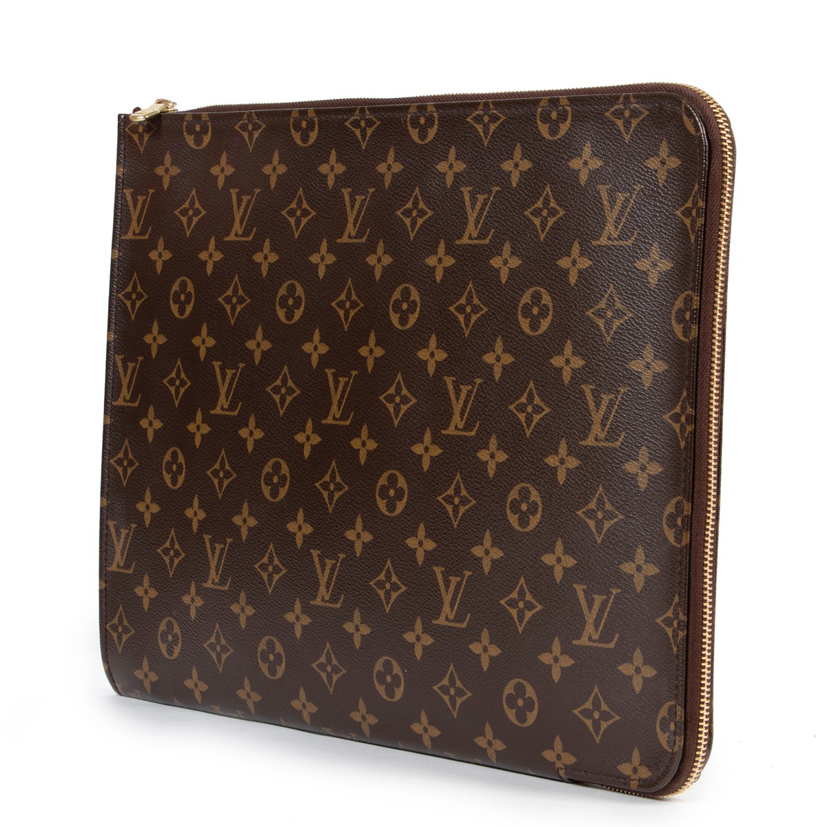 Louis Vuitton Brown Laptop Sleeve Monogram 13 inch ○ Labellov