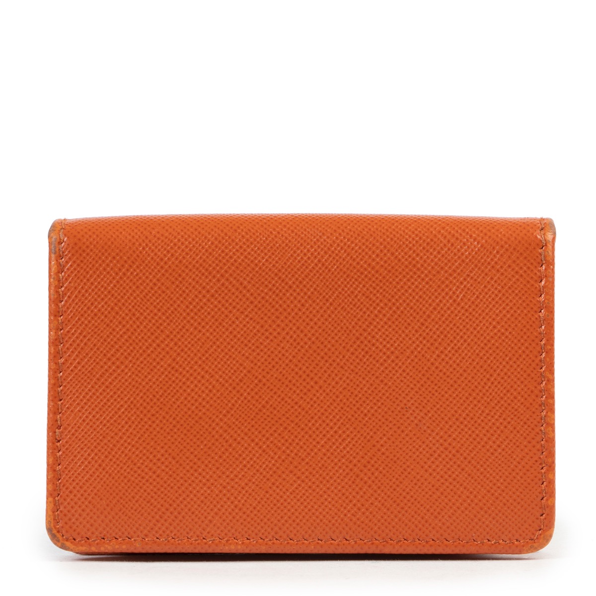 【関税&送料込】Prada Orange Leather Wallet Prada Wallet Purse Long Wallet Orange leather Woman unisex