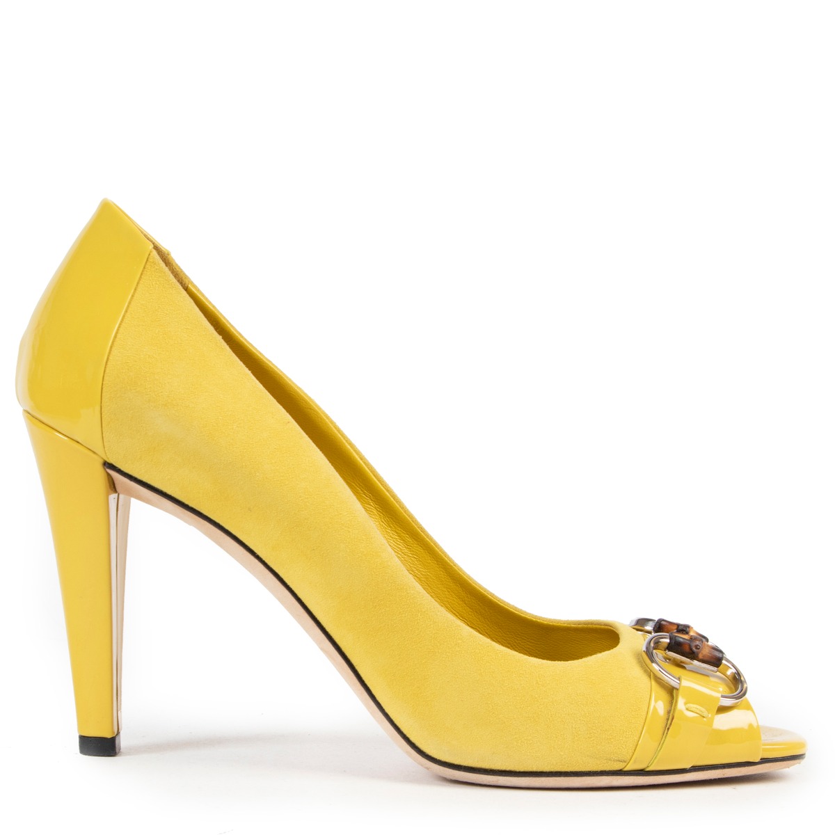 Gucci yellow heels shop