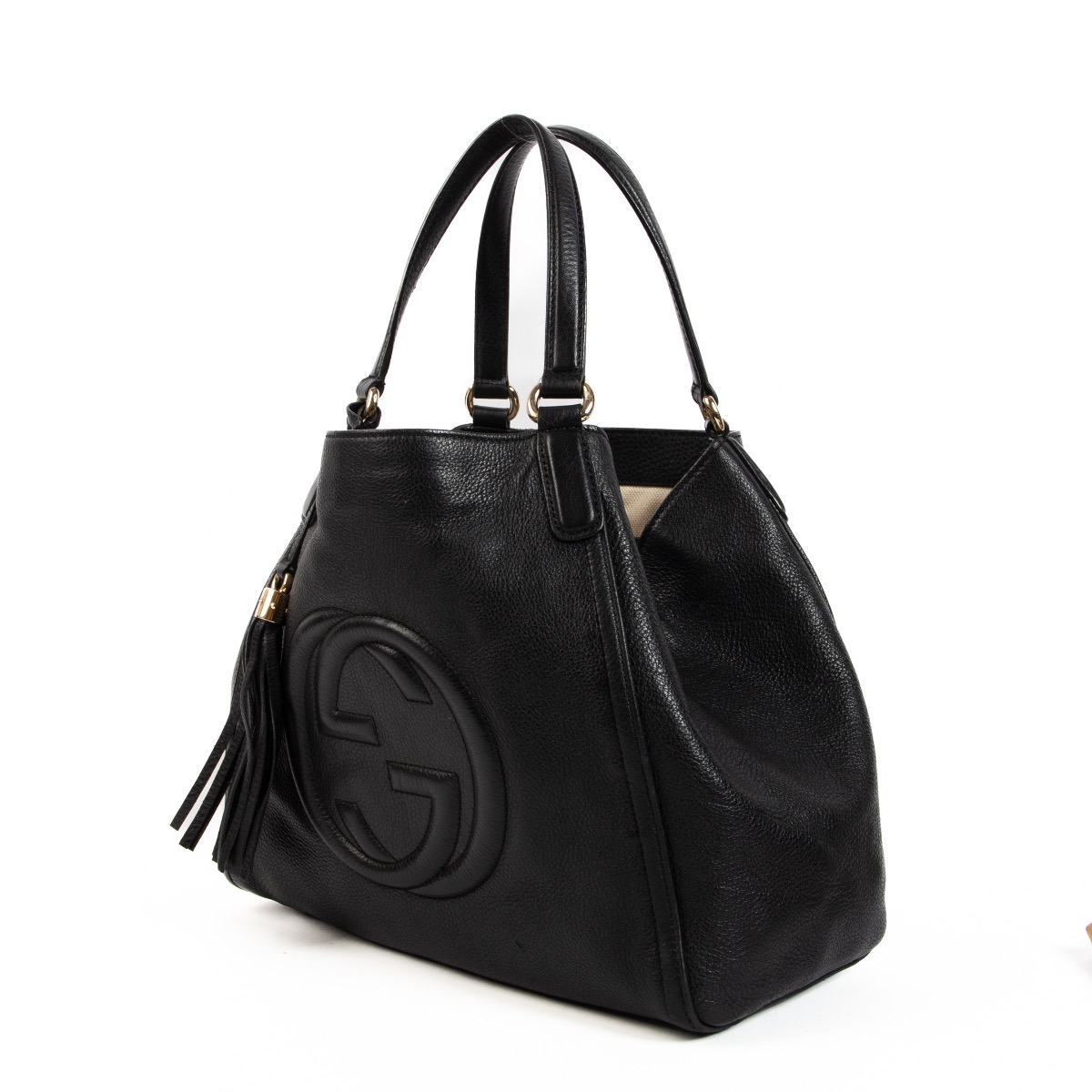 爆買い ll010367_gucci_black_leather_s 工芸品