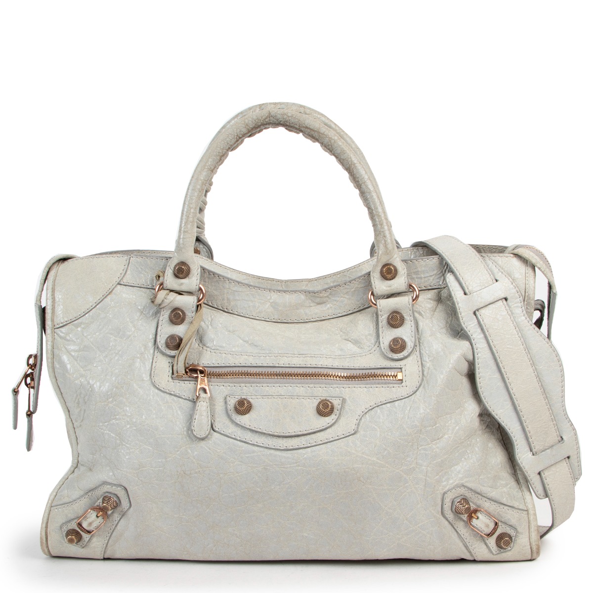 Balenciaga Light Grey Giant City Bag ○ Labellov ○ Buy and