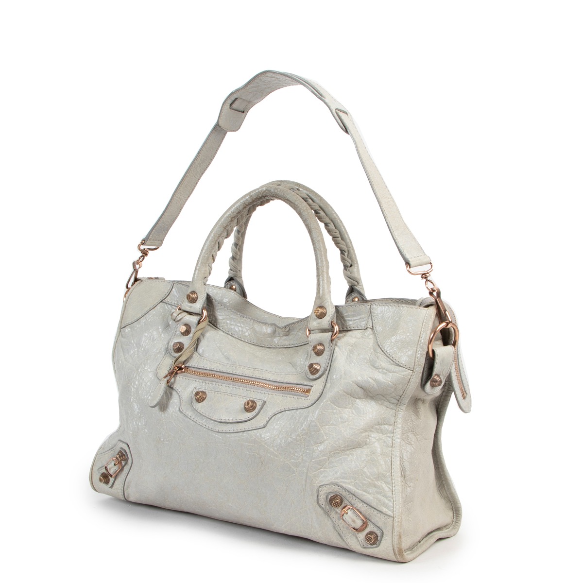 Balenciaga Light Grey Giant City Bag ○ Labellov ○ Buy and Sell