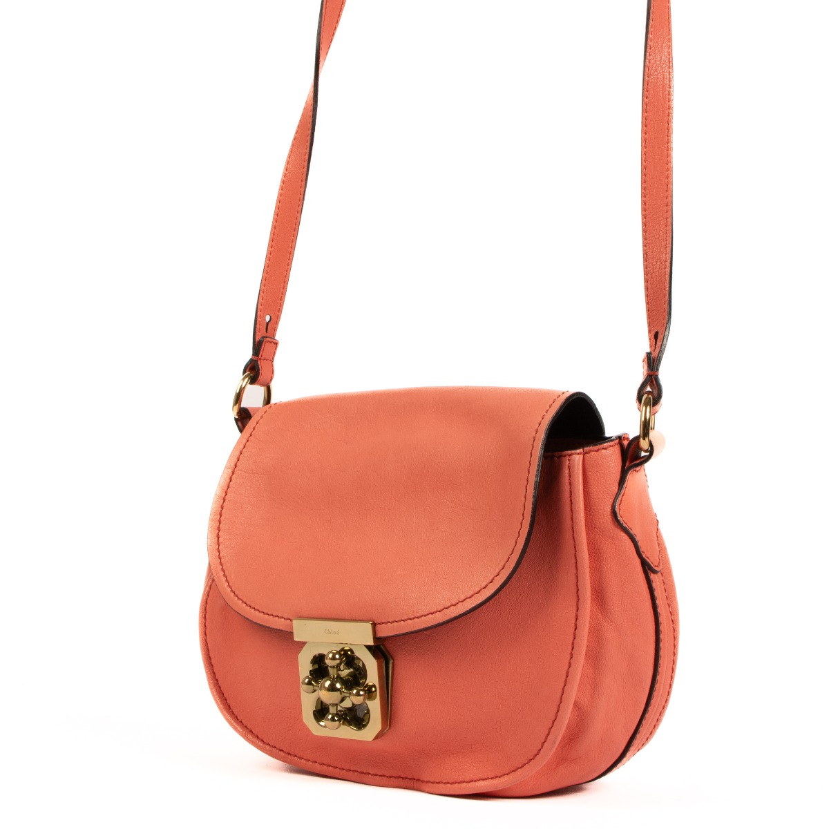 Chloé Coral Pink Goatskin Elsie Bag ○ Labellov ○ Buy and Sell