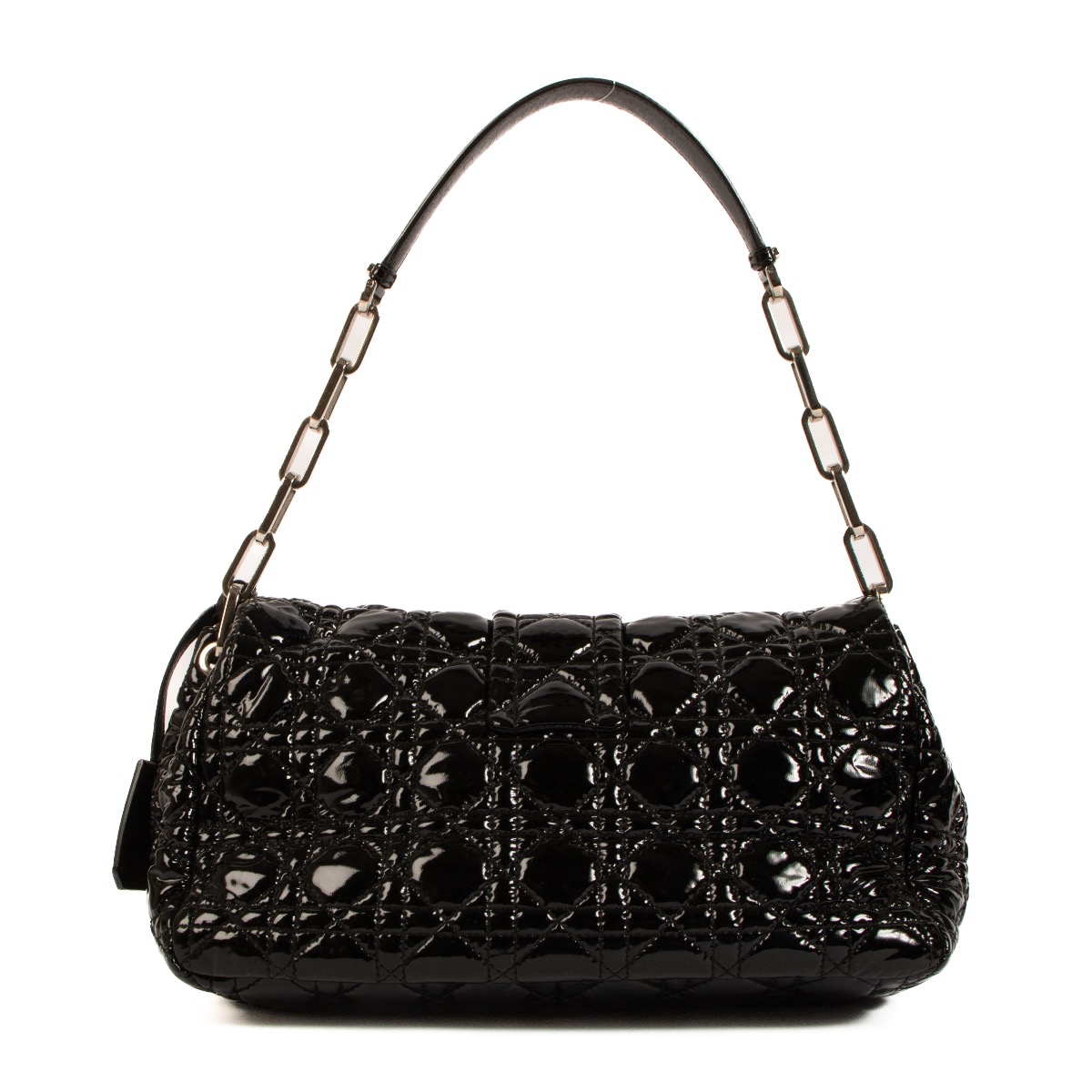 【ヴィンテージ】Rank:S☆Dior BLACK レザー バッグ 958072 Vintage Black Christian Dior Leather Charm Bag — AMO Vintage