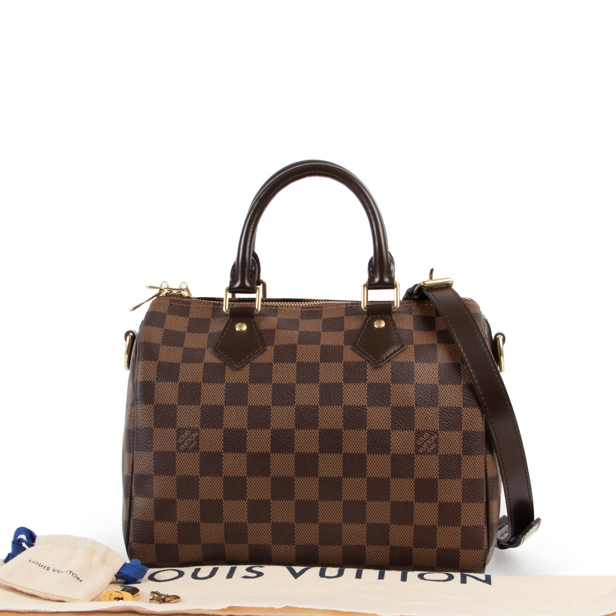 LOUIS VUITTON Damier Ebene Speedy 25 1296549