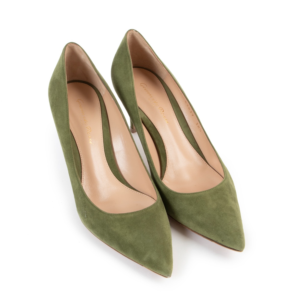 Olive green suede pumps discount