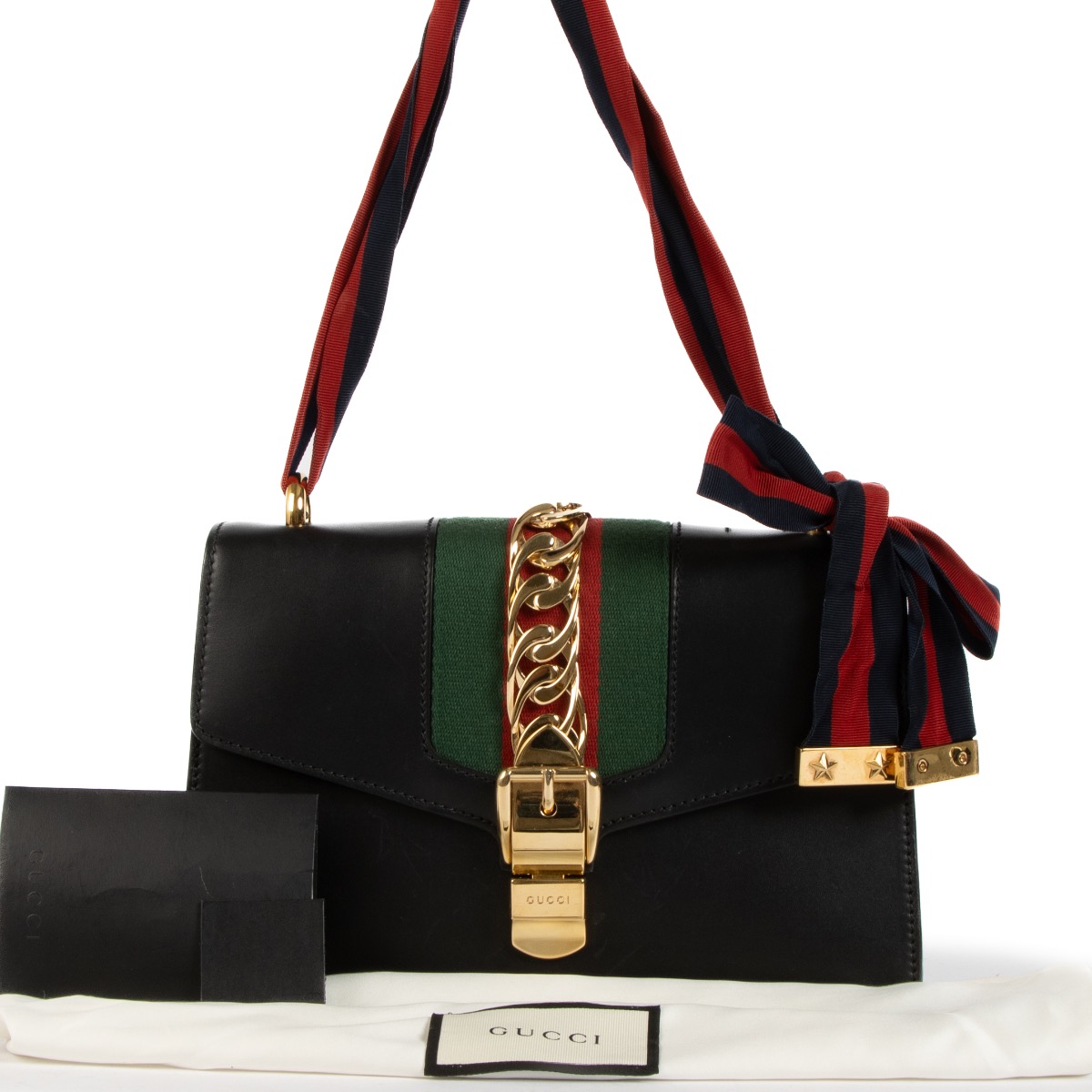 Gucci Black Sylvie Shoulder Bag Labellov Buy and Sell