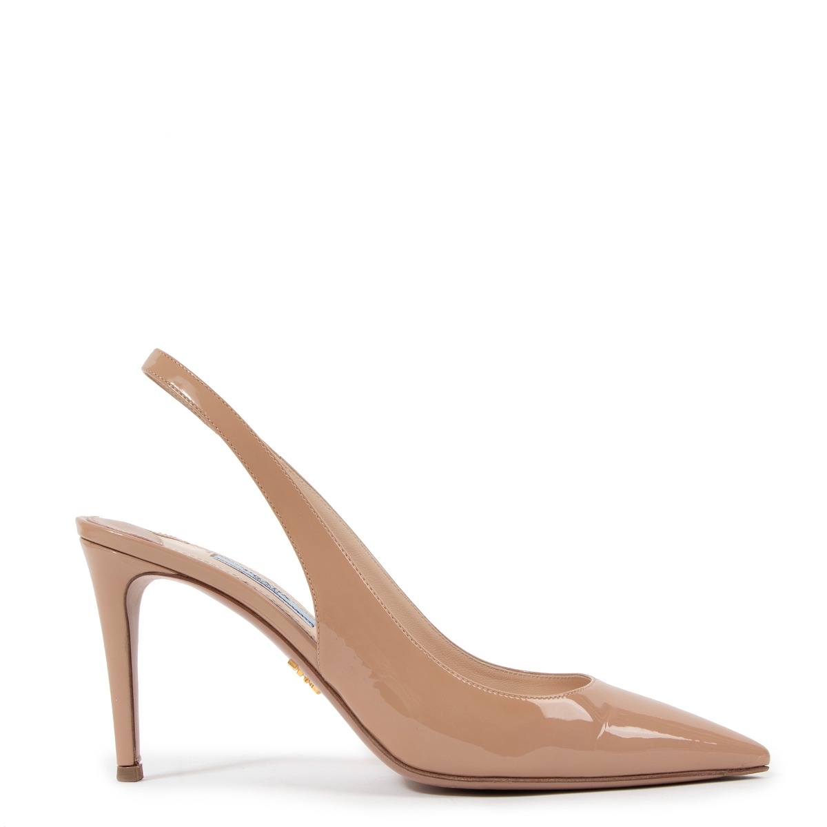【関税&送料込】Prada Decollete Slingback In Vernice Prada Vernice Leather Slingback Pumps | Neiman Marcus