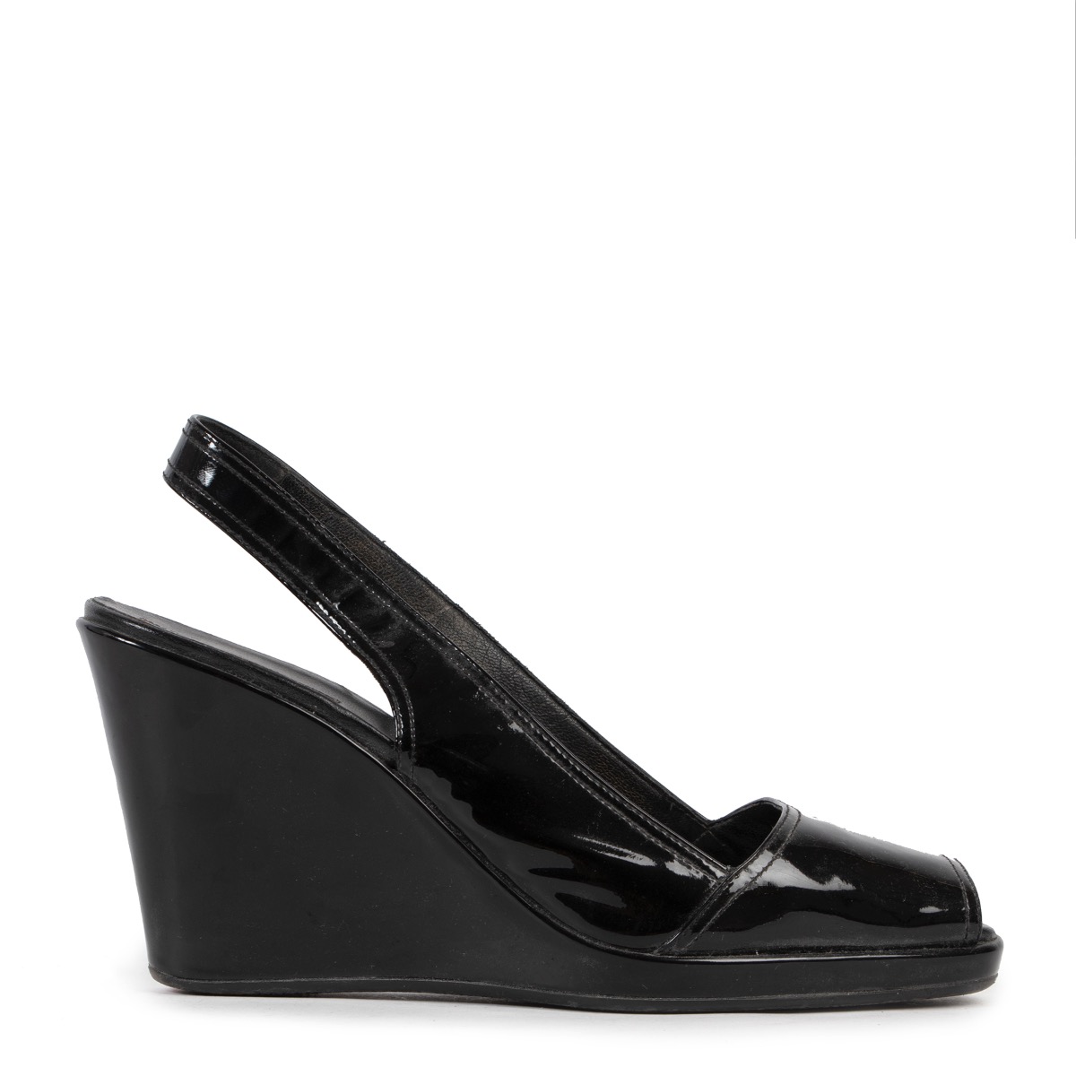 Prada outlet black wedges