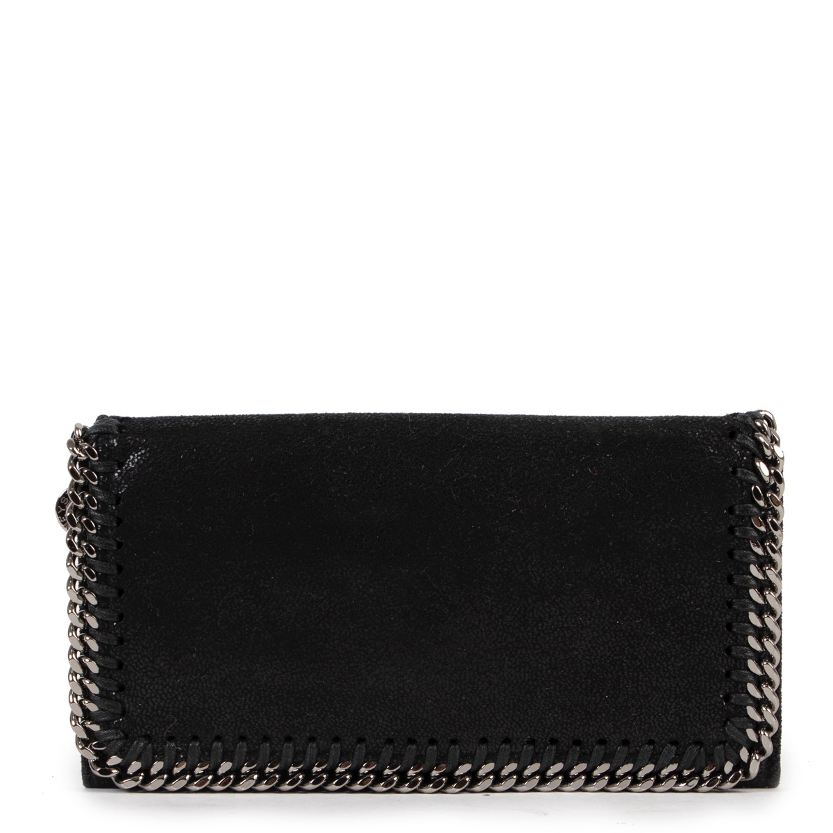 Stella McCartney Black Falabella Continental Wallet
