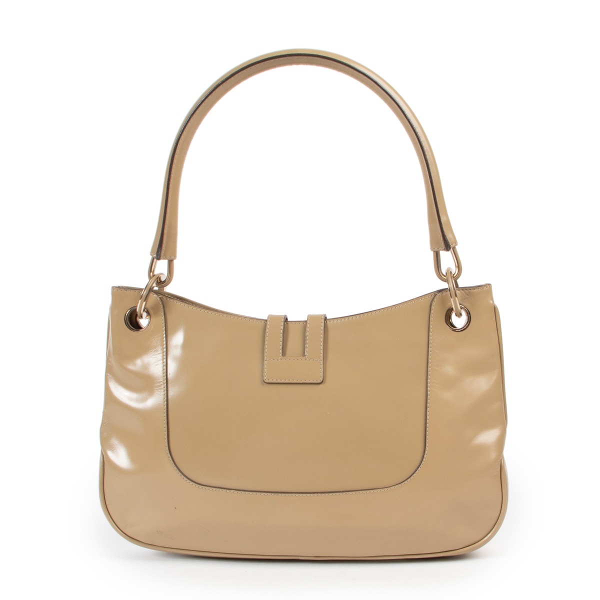 ハンドバッグ HANDBAGS GUCCI BEIGE Gucci Classic Monogram GG Canvas Beige Leather Small Bardot