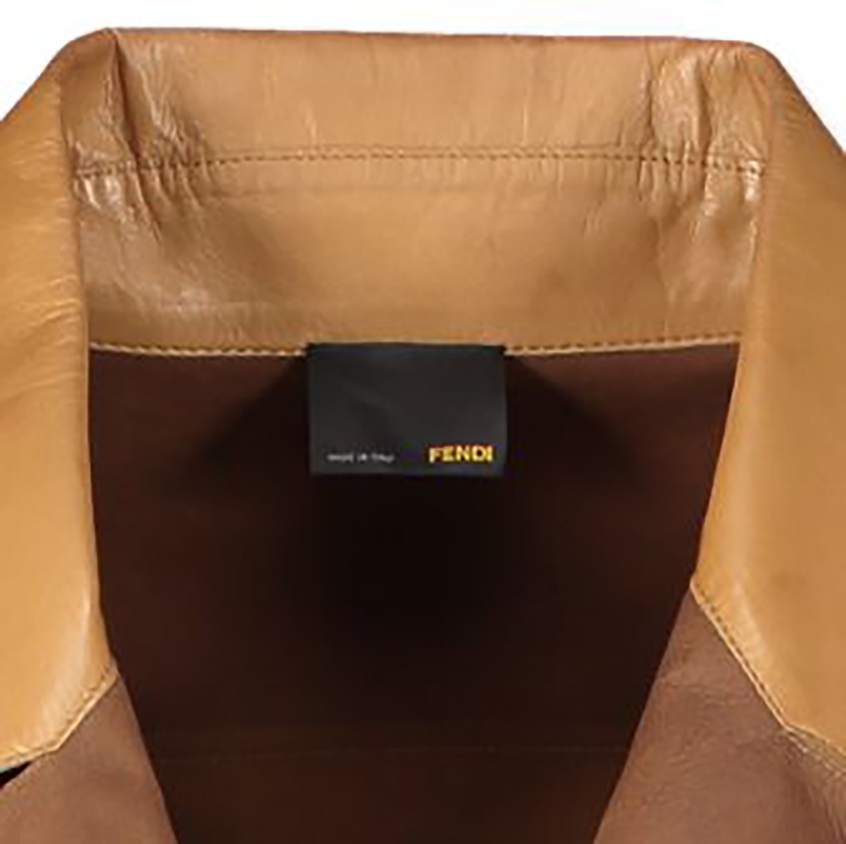 Fendi Camel Calfskin Leather Coat - size 42 (IT) ○ Labellov