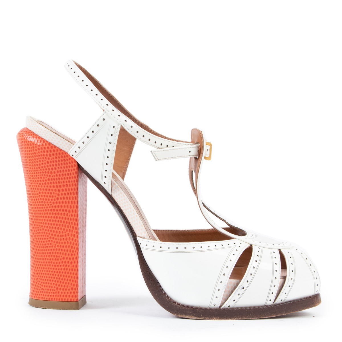 Fendi White Heeled Sandals size 37.5 Labellov Buy and Sell Authentic Luxury