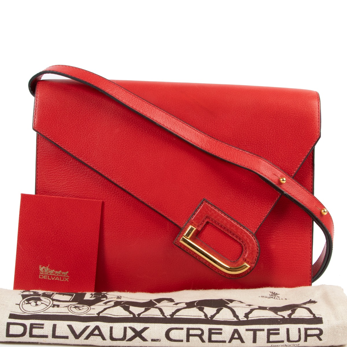 Delvaux Red Leather Bag ○ Labellov ○ Buy and Sell