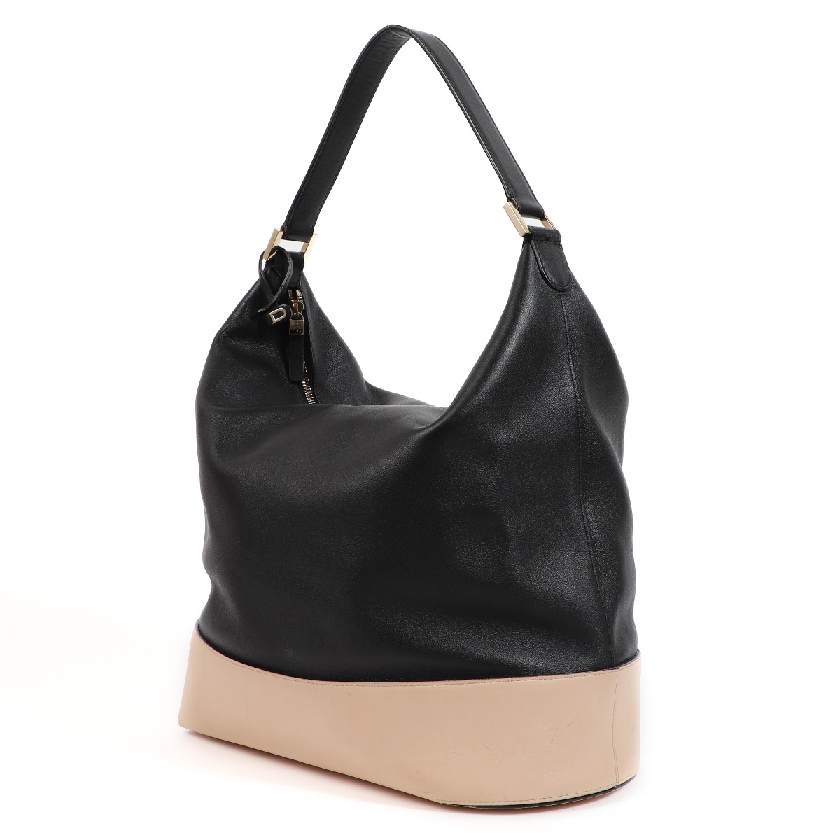 【超特価sale開催】  Allure Hobo D Every Delvaux Bicolore Labellov ○ Black/Nude ハンドバッグ