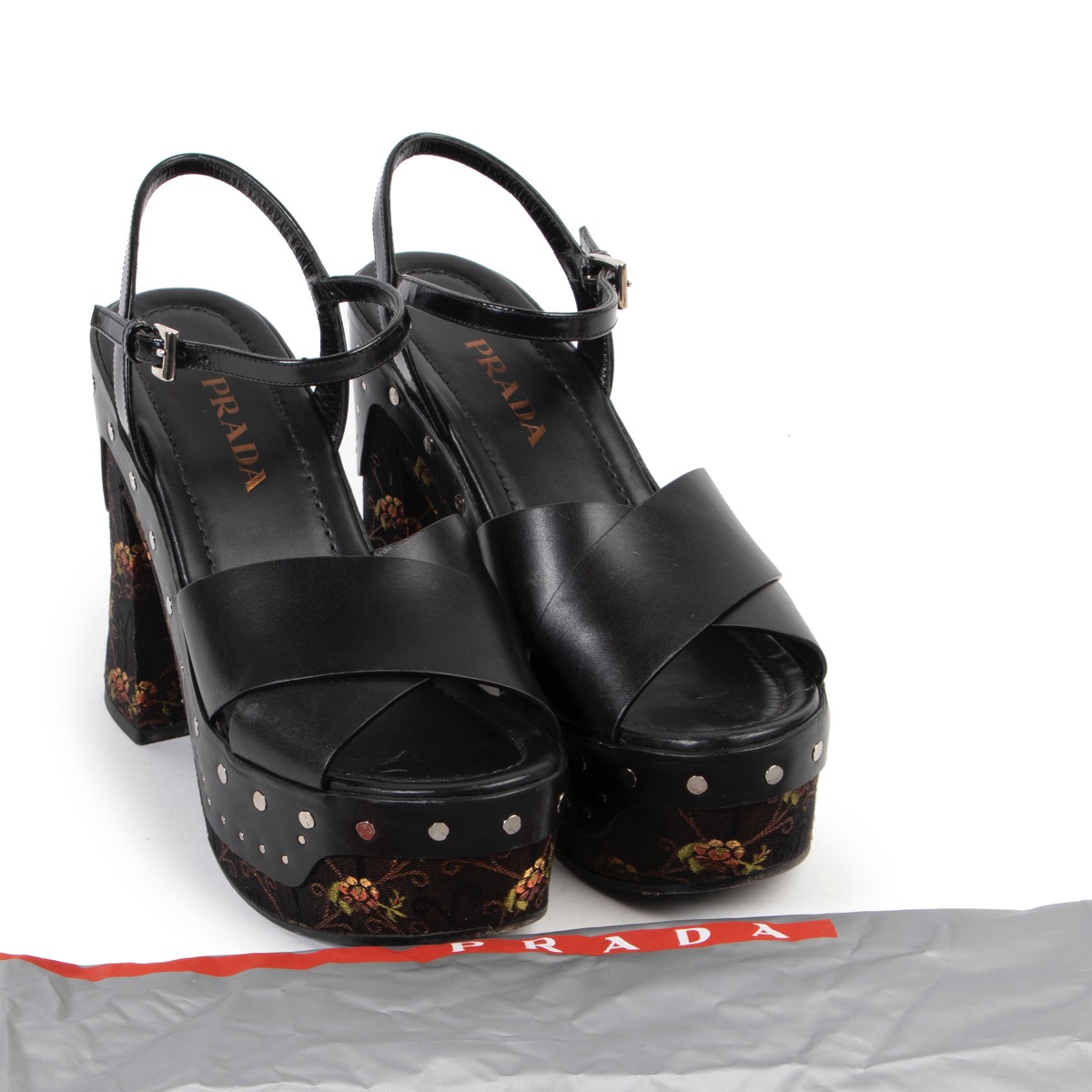 prada jacquard sandals