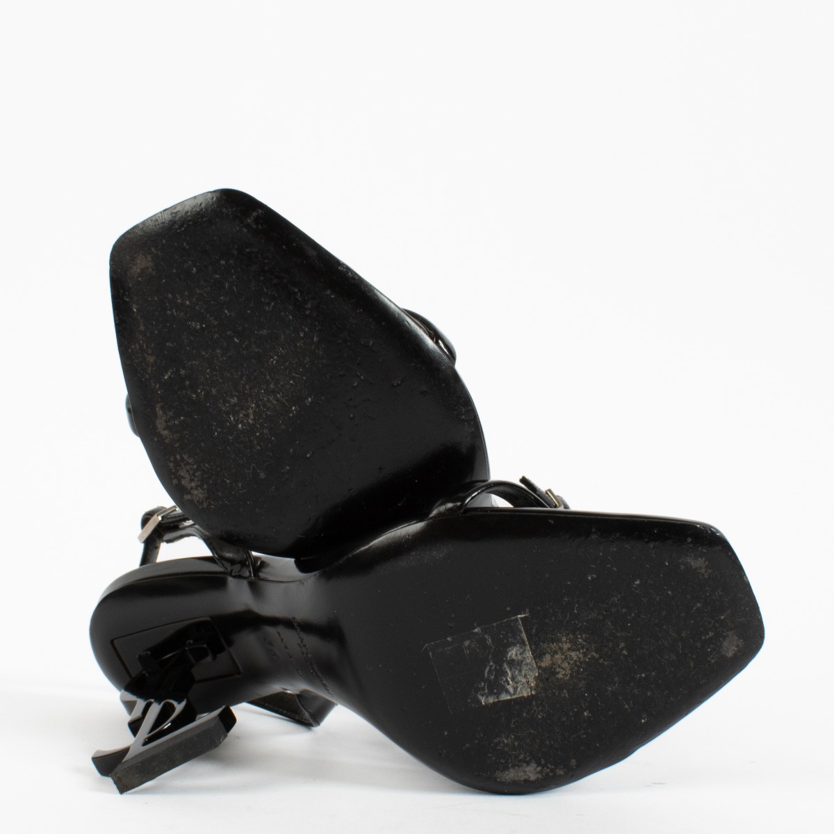 Saint Laurent Black Opyum Sandals - Size 36 ○ Labellov