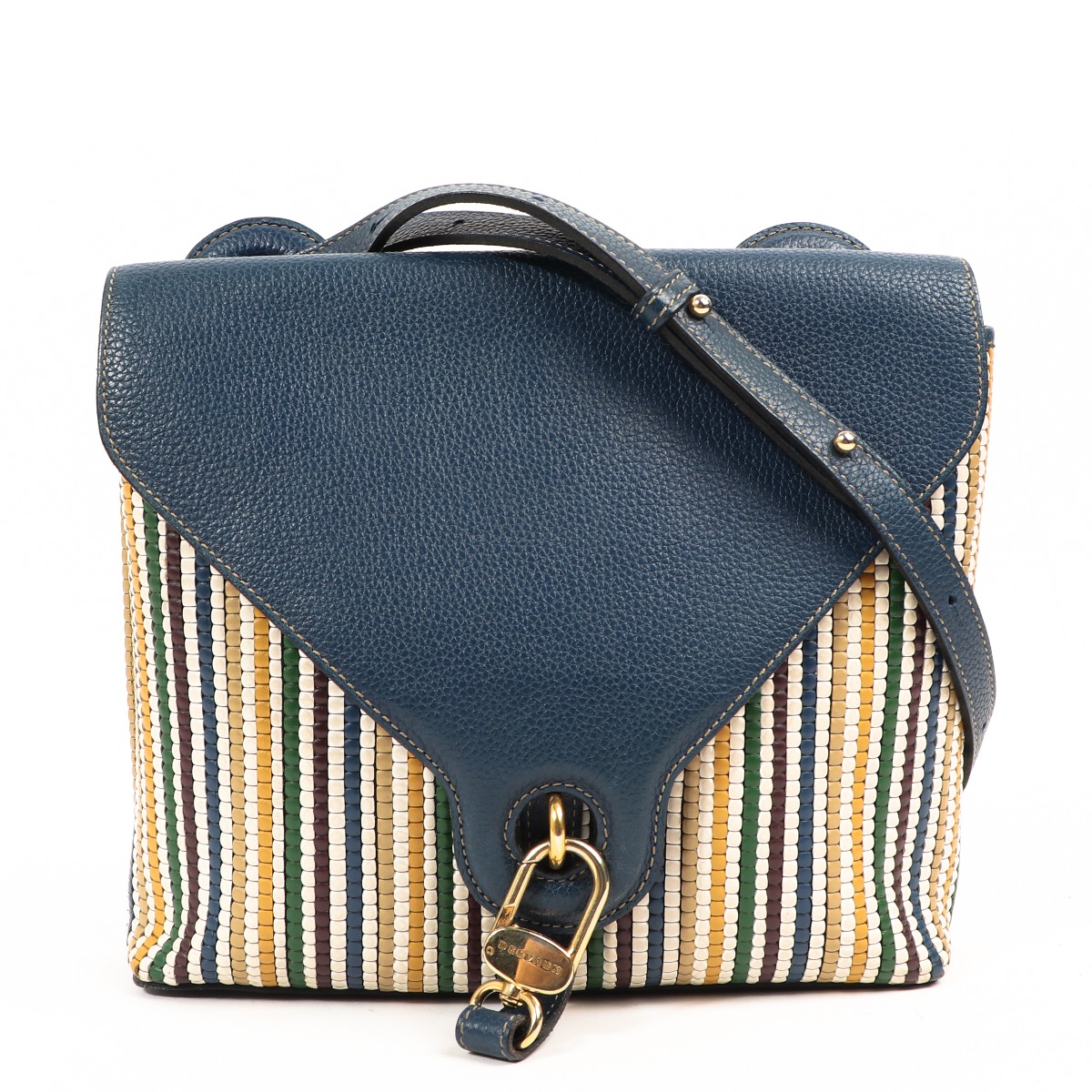 Delvaux Goutte GM Toile de Cuir Crocus Crossbody Bag