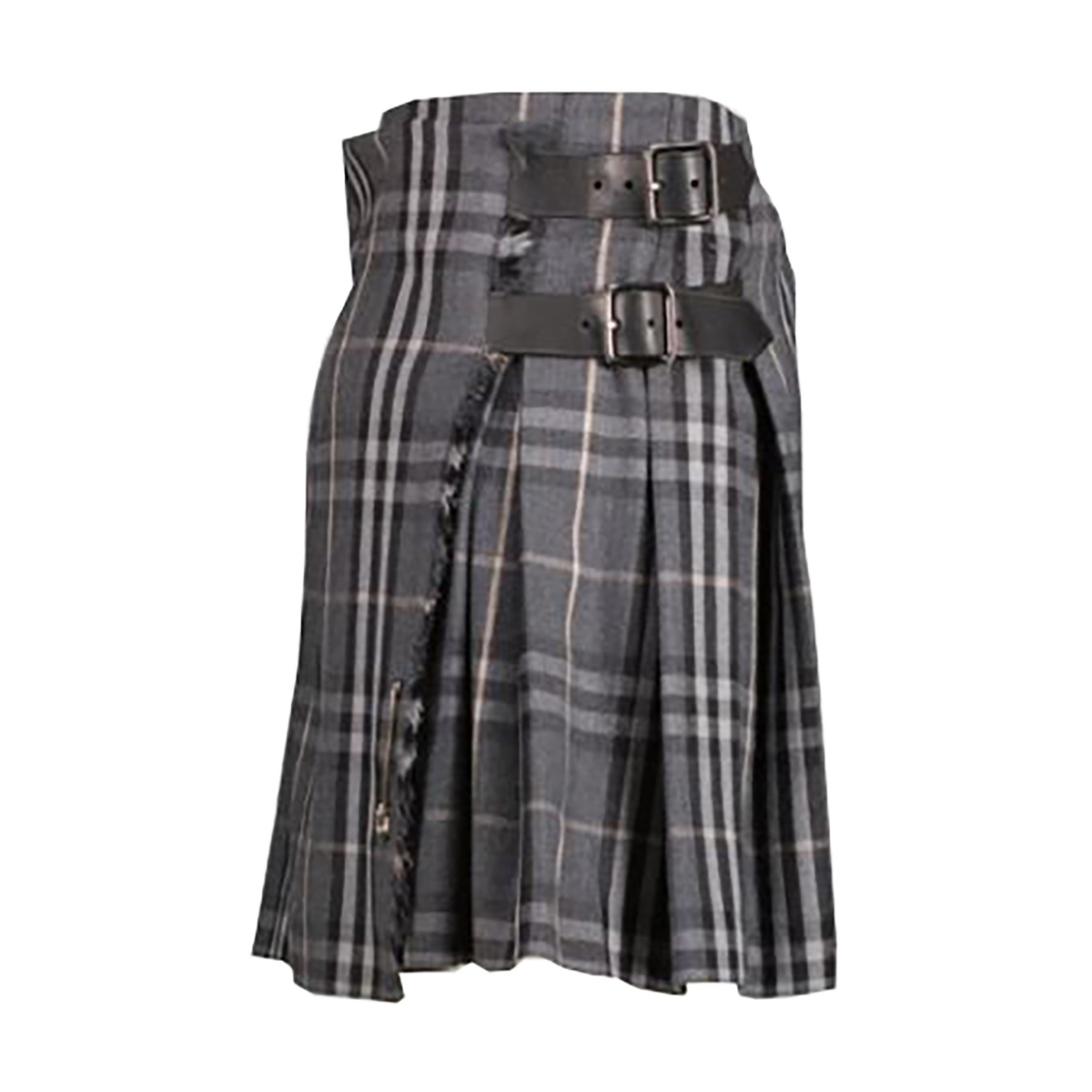 スカート BURBERRY GREY WOOL KILT SKIRT WITH CHECK PATTERN Grey wool kilt skirt with Check pattern – Lord & Taylor