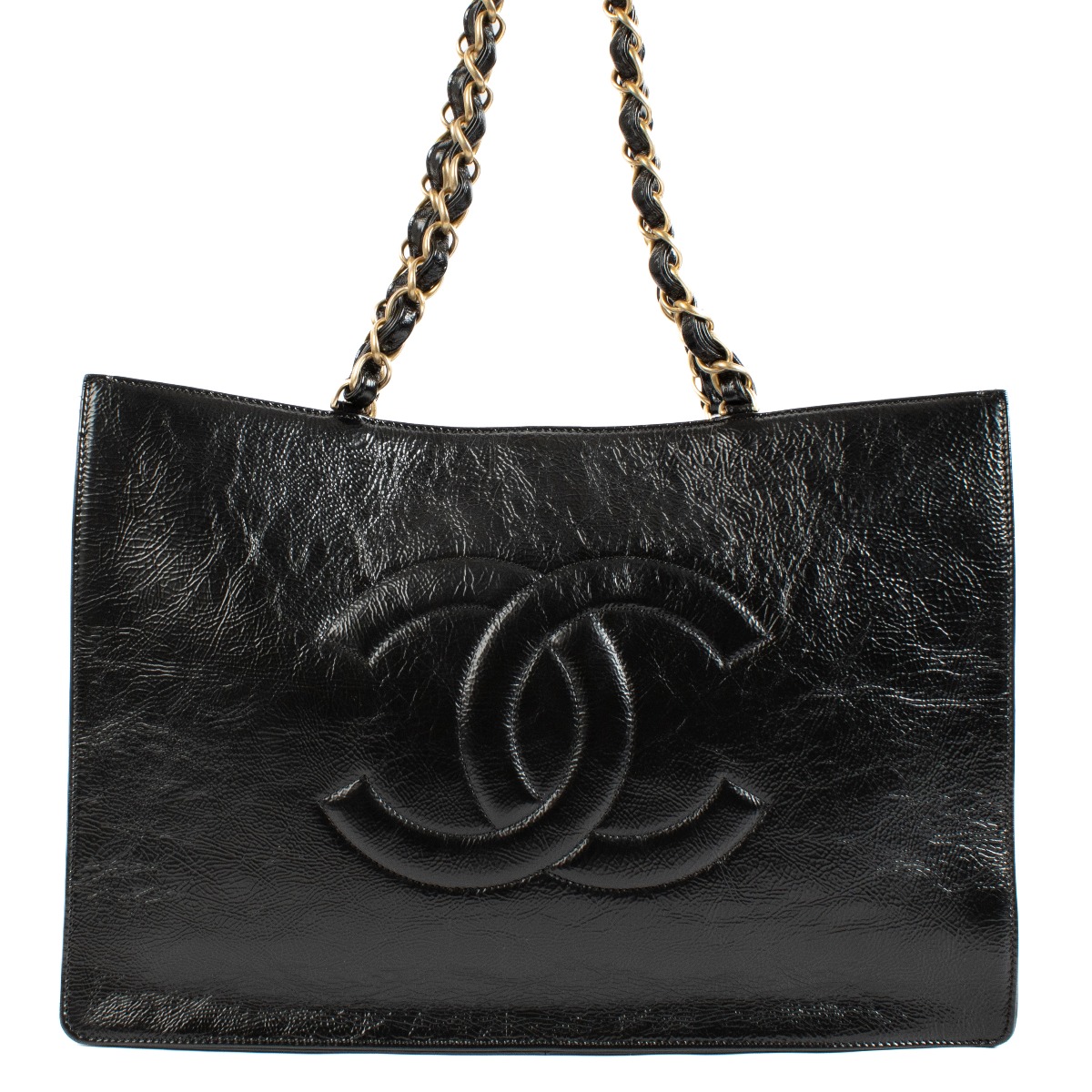 【CHANEL】Chanel Vintage Shopping Tote★シャネル【ランク:A】 Chanel-20C-Tote-with-Chains-