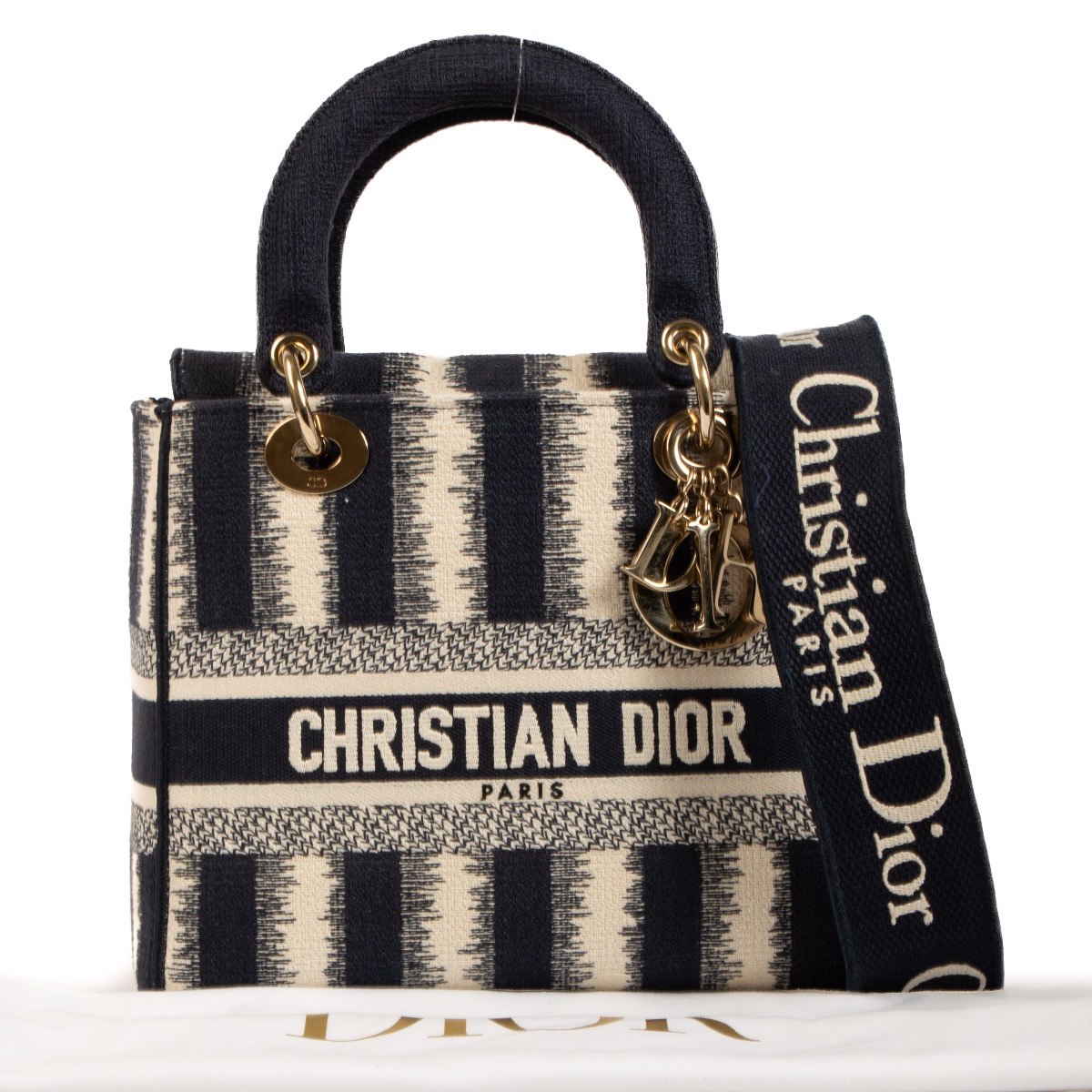 【エレガント☆】Dioriviera Lady D-Lite バッグ スモール Dioriviera Small Lady D-Lite Bag Celestial Blue and White