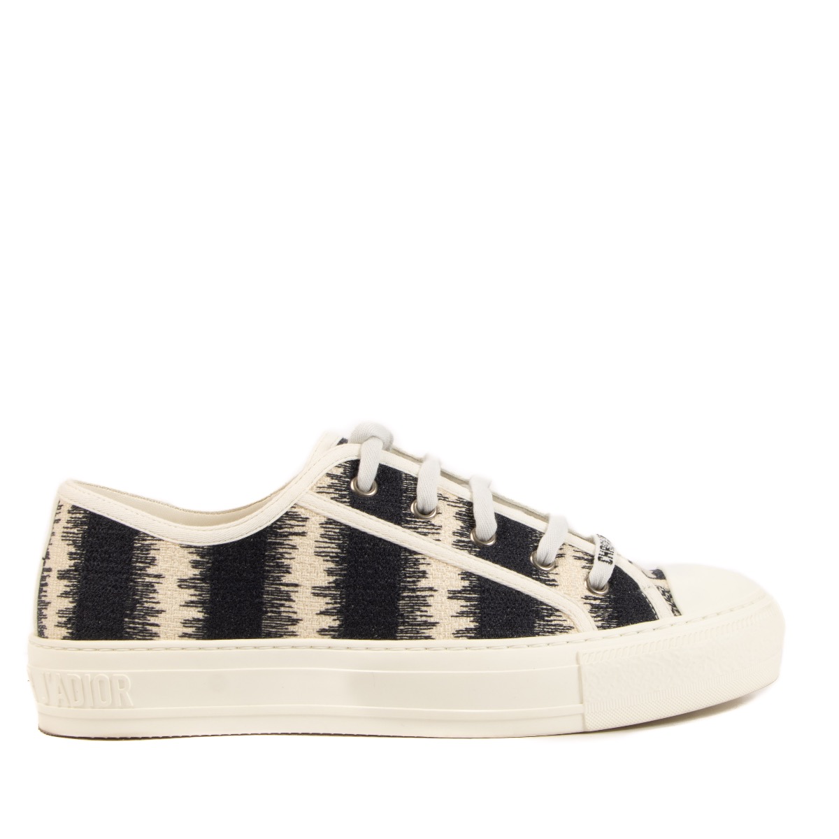 Christian Dior Blue and White Striped Canvas Walk n Dior Sneakers size 38 Labellov Buy and Sell Authentic Luxury