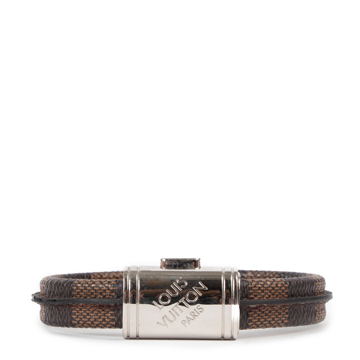 Louis Vuitton Damier Ebene Canvas Clip It Bracelet Labellov