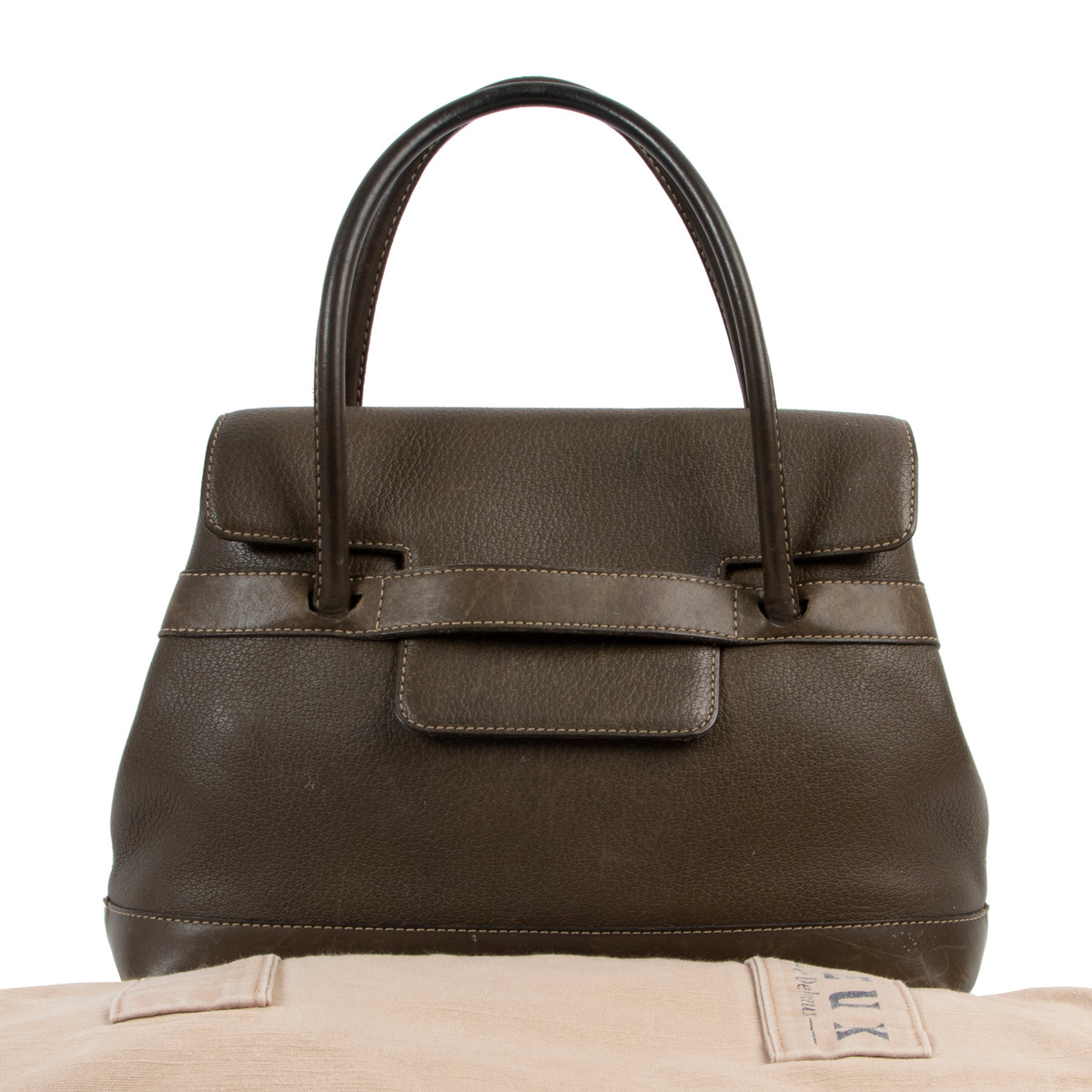 Delvaux Green Leather Top Handle ○ Labellov ○ Buy and Sell