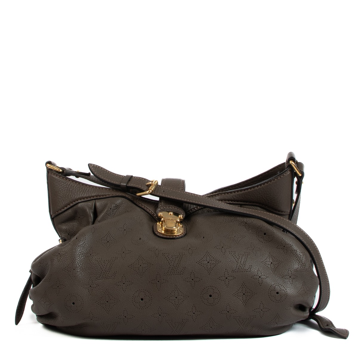 Louis Vuitton Metallic Brown Mahina Leather Xs Crossbody Hobo Bag 863002
