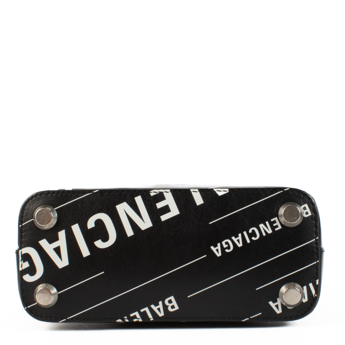 Balenciaga Black Logo Print Ville XXS Bag ○ Labellov ○ Buy and