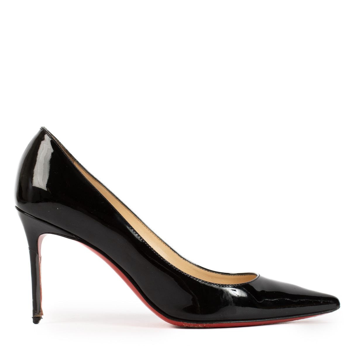 Christian louboutin black patent leather pumps deals