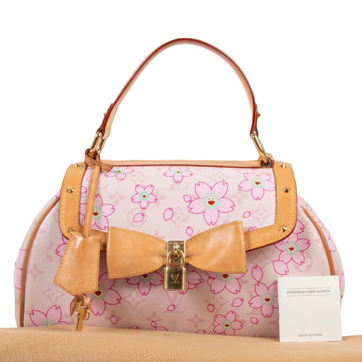 FWRD Renew Louis Vuitton Monogram Cherry Blossom Pouch Bag in Pink