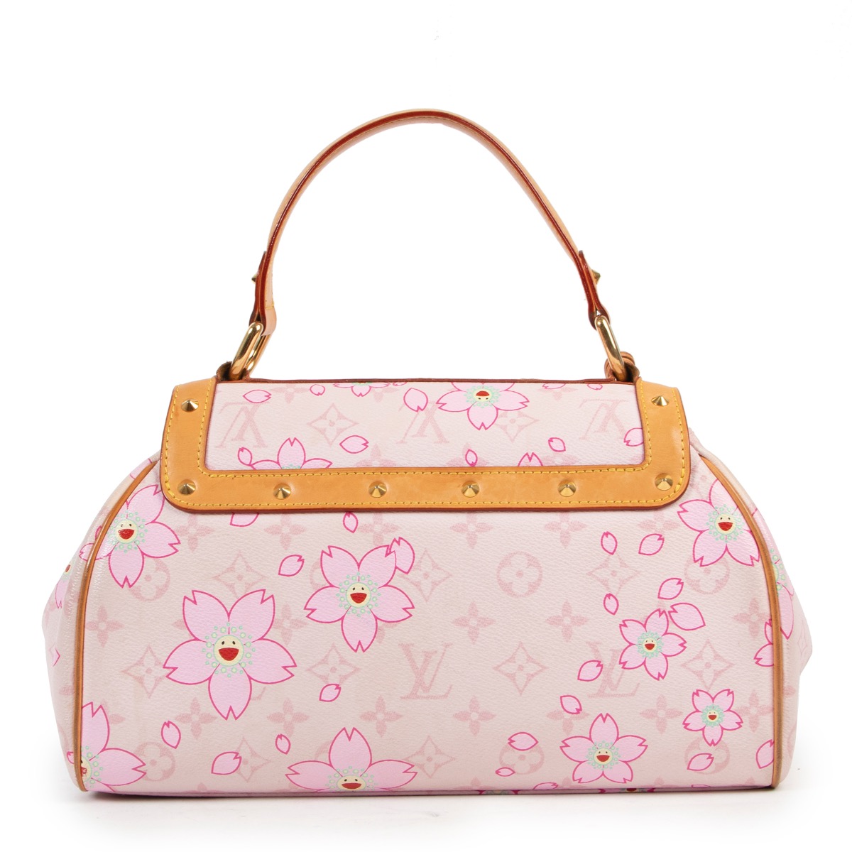 Cloth handbag Louis Vuitton Pink in Cloth - 23486277