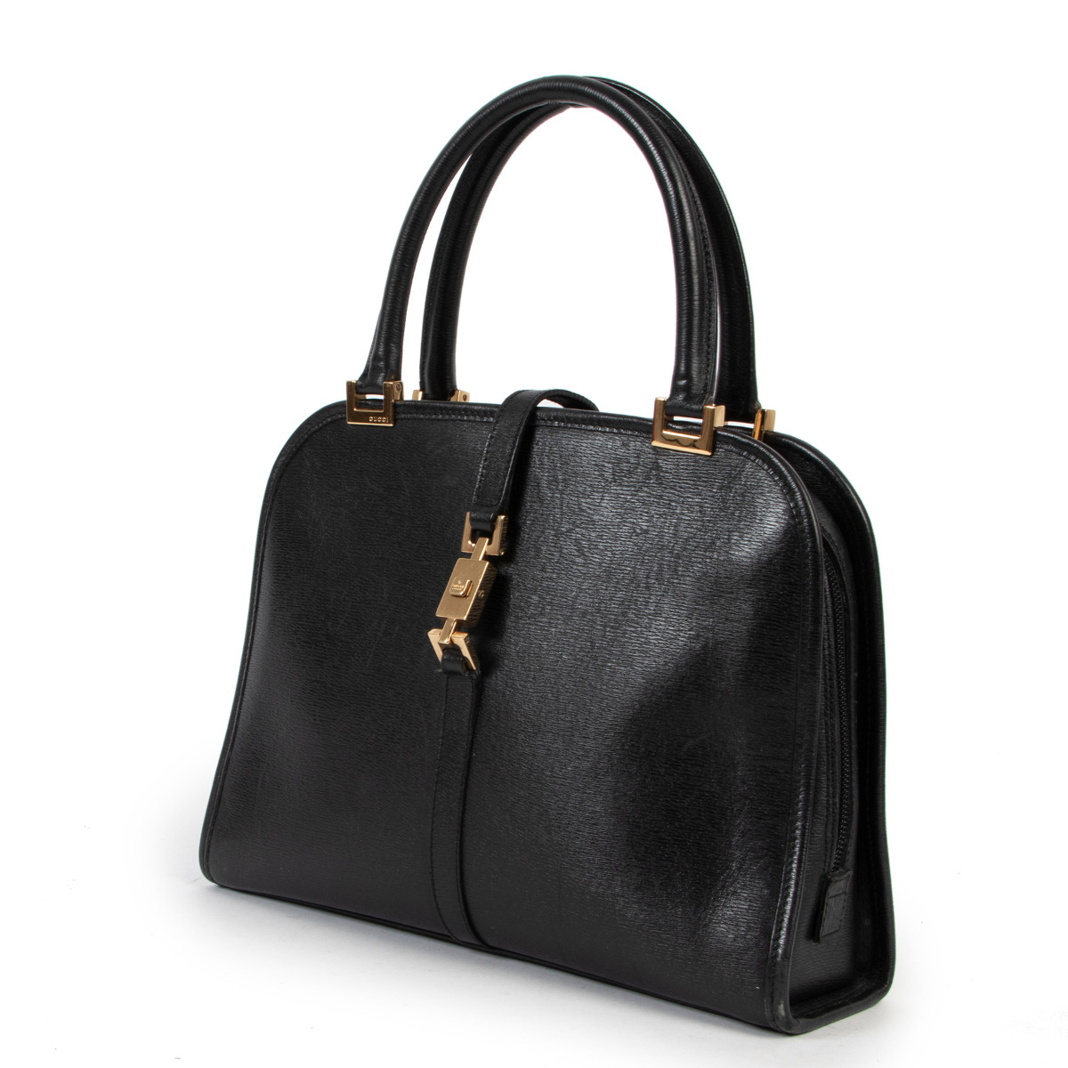 バッグ GUCCI Jackie Hand Bag All Leather Black Gucci Black Leather Jackie Tote Bag ○ Labellov ○ Buy and